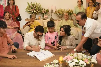 Aamir Khan marries Gauri Spratt in intimate Mumbai ceremony, first photo of newlyweds out