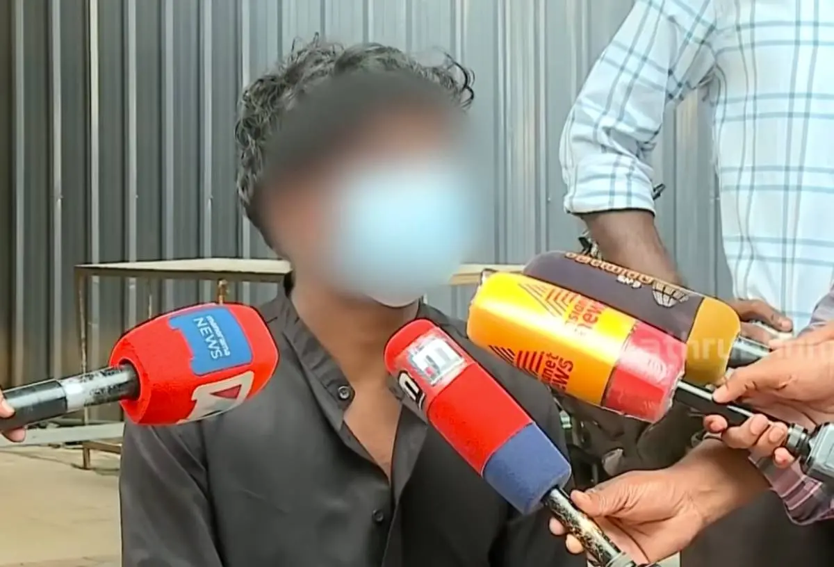 മാധ്യമങ്ങളോട് സംസാരിക്കുന്ന യുവാവ് | Photo: screengrab/mathrubhumi news