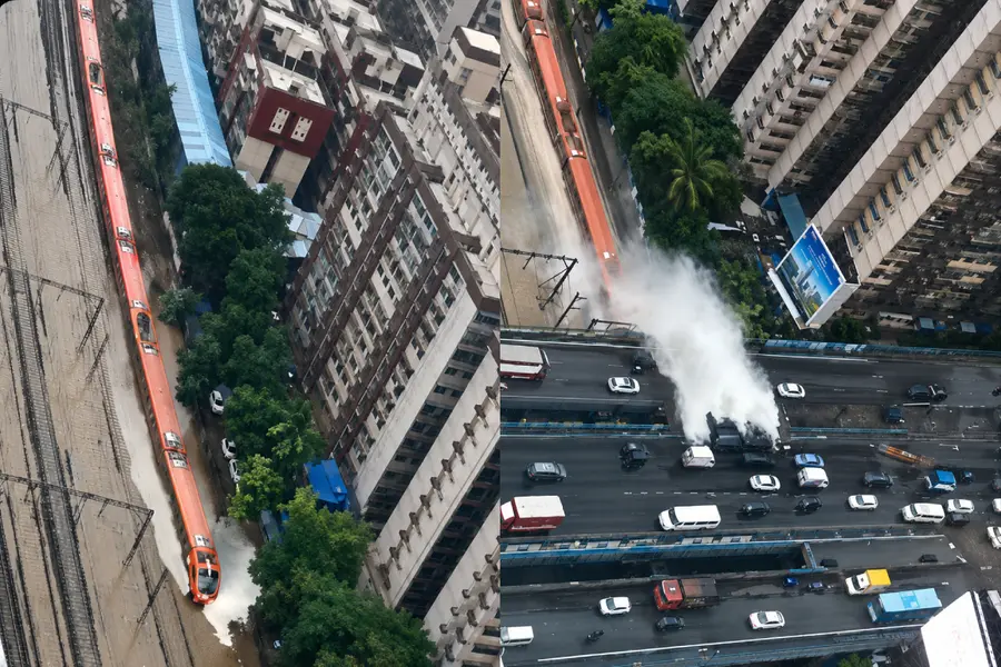 Vande Bharat Express Powers Through Waterlogged Tracks In Mumbai Viral Video Captures Massive Water Splash