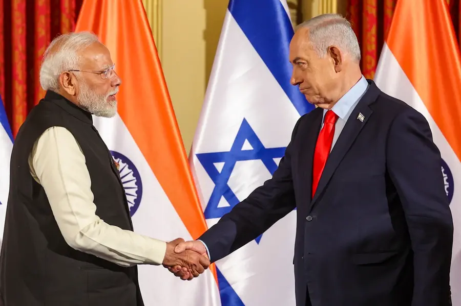 Prime Minister Narendra Modi with his Israeli counterpart Benjamin Netanyahu