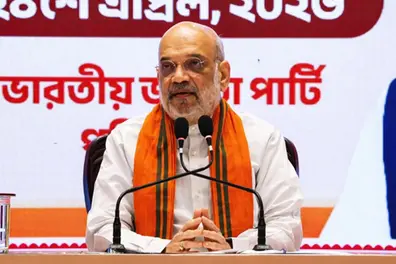 Amit Shah lays foundation stone for 125-foot Syama Prasad Mookerjee statue in Kolkata