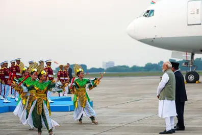 PM Modi arrives in Jakarta, receives rare airport welcome from Indonesian President Prabowo Subianto