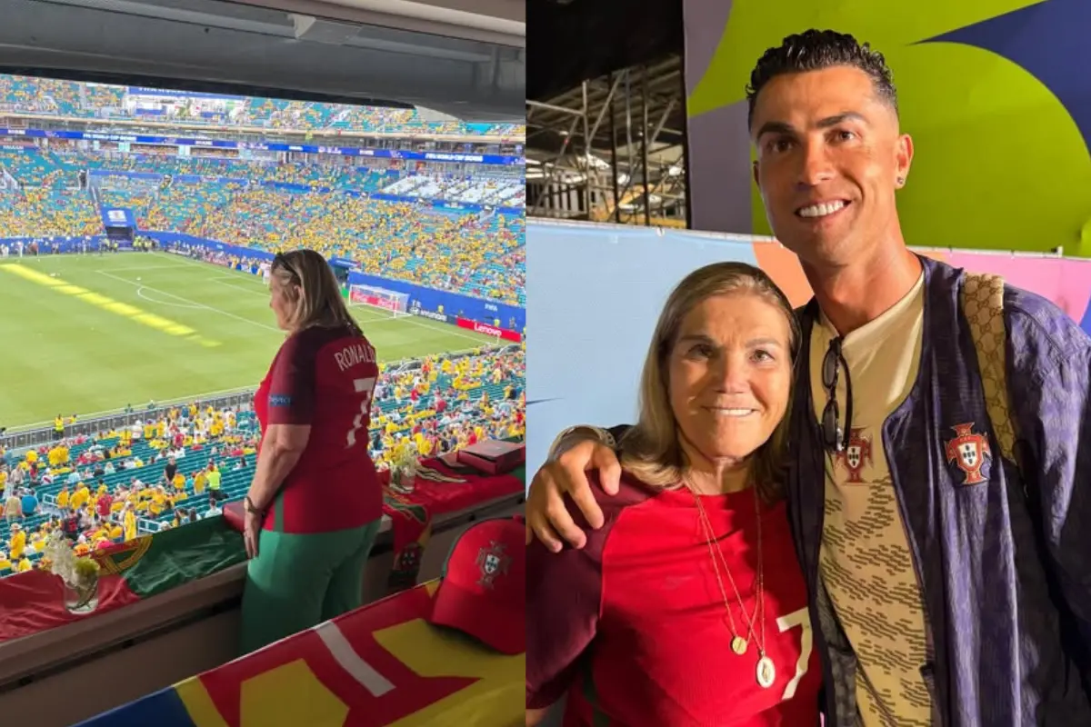 Ronaldo with his mother