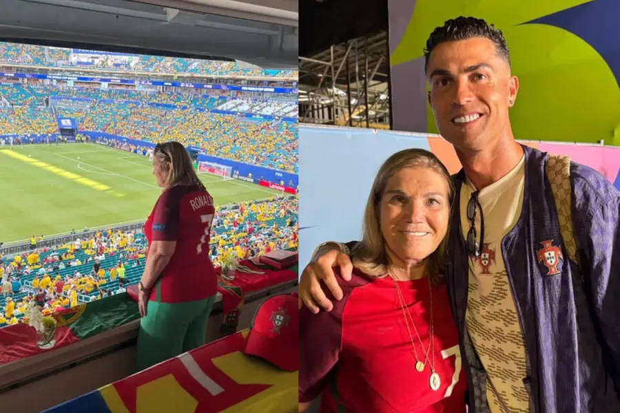 Ronaldo with his mother