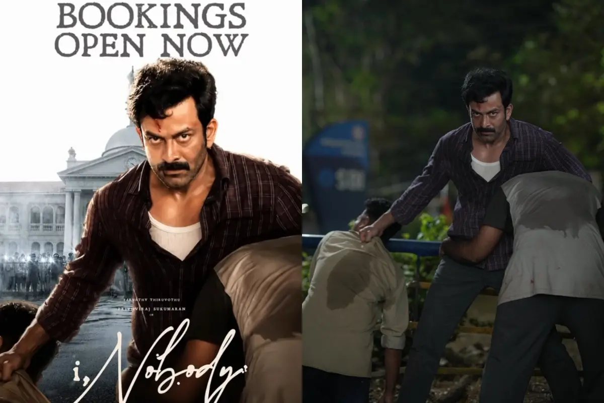 ഐ, നോബഡി പോസ്റ്റർ, പൃഥ്വിരാജ് ചിത്രീകരണത്തിനിടെ