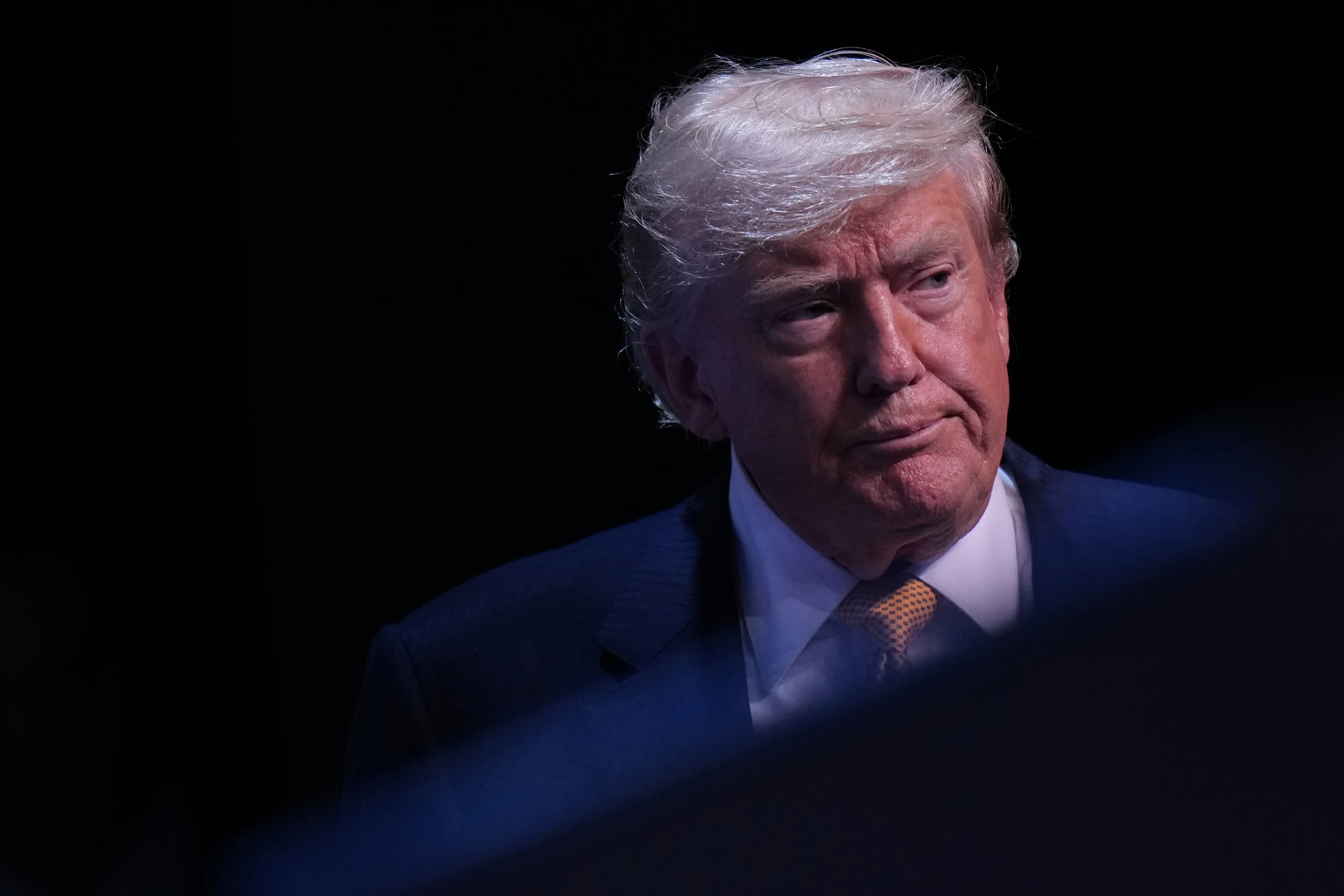 President Donald Trump arrives for a media conference at the NATO summit in Ankara | AP