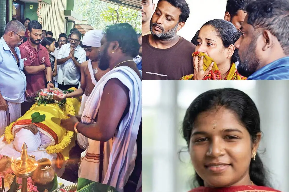 സാവര്യയുടെ മൃതദേഹം ഹരിപ്പാട്ടെ വീട്ടുമുറ്റത്ത് പൊതുദർശനത്തിനുവെച്ചപ്പോൾ, സാവര്യയുടെ മൃതദേഹം പോസ്റ്റ്മോർട്ടം ചെയ്യുമ്പോൾ വണ്ടാനം മെഡിക്കൽ കോളേജ് ആശുപത്രിയിലെ മോർച്ചറിക്കു മുന്നിൽ കാത്തുനിൽക്കുന്ന ബന്ധുക്കൾ (മുകളിൽ), താഴെ സാവര്യ