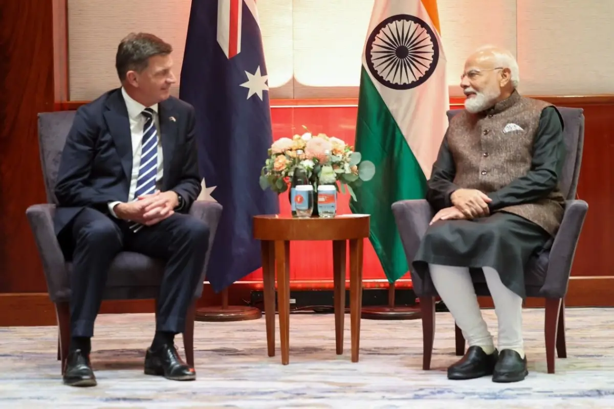 PM Modi with Mr Angus Taylor, Leader of the Opposition of Australia | Photo: @narendramodi on X