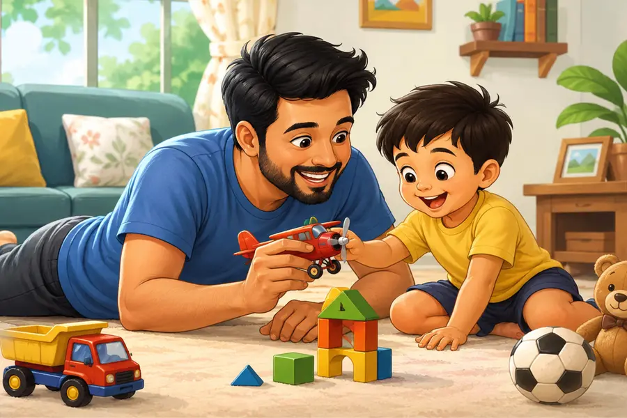 playing with kid