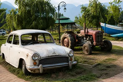 Vintage cars and tractors find new life in Kashmir's Wonder Garden