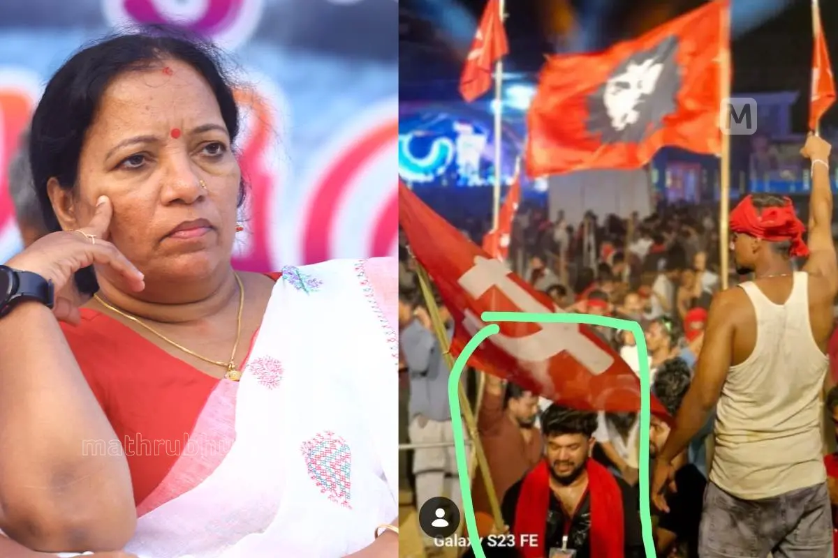 മന്ത്രി കെ.എ.തുളസി, യൂത്ത് കോണ്‍ഗ്രസ് ജില്ലാ ജനറല്‍ സെക്രട്ടറി ഫെയ്‌സ്ബുക്ക് പോസ്റ്റില്‍ പങ്കുവെച്ച ചിത്രം