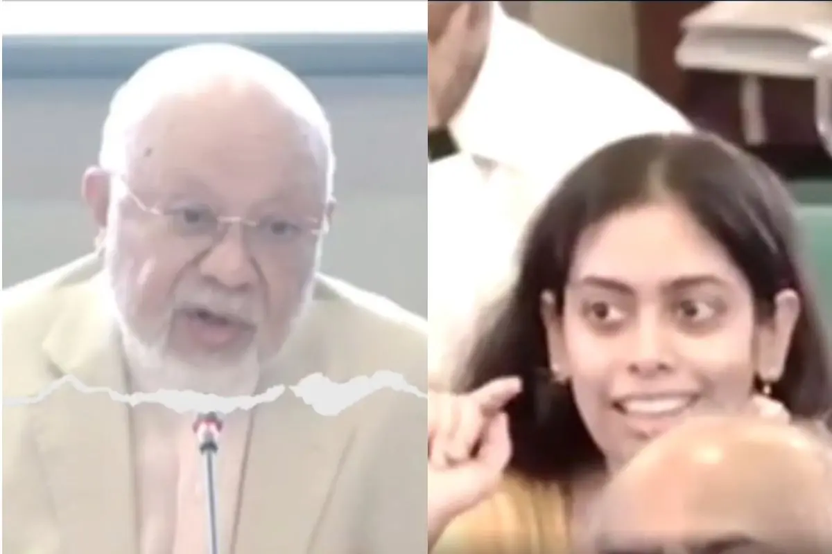 Indian diplomat Pooja Kumari Jha firmly corrected an incorrect map of India at a Dhaka seminar