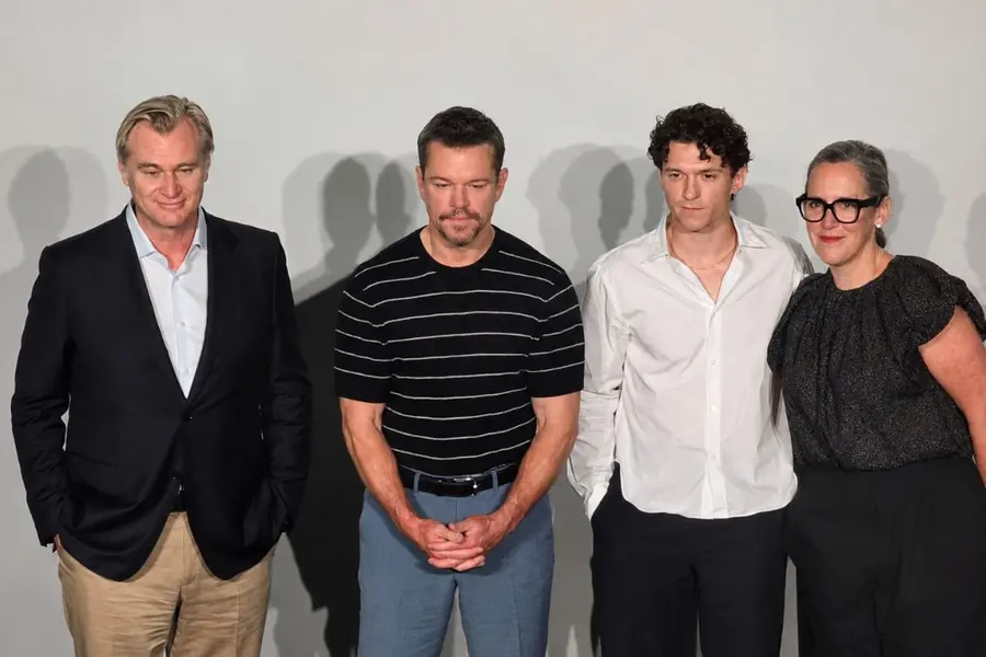 Christopher Nolan, Matt Damon, Tom Holland, Emma Thomas
