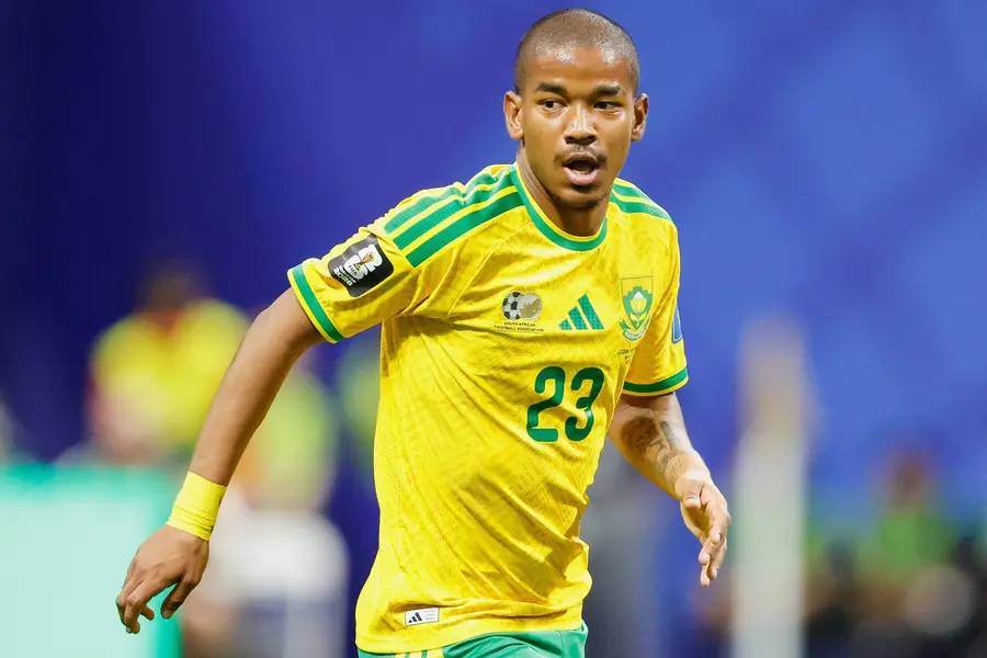 South Africa's Jayden Adams during the World Cup Group A soccer match between Czechia and South Africa