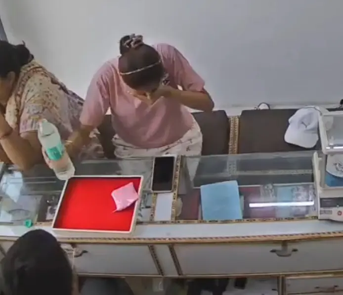 A screengrab of a CCTV showing the alleged incident