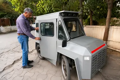 This homemade microcar from Gujarat is tiny in size but big on sustainable travel