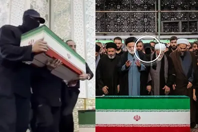 Who was the man in the black mask at Ali Khamenei's funeral? Mystery mourner reportedly identified