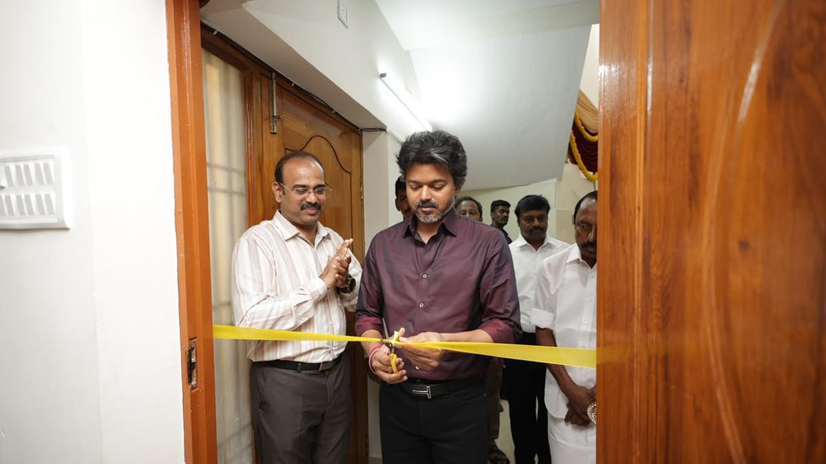 CM Vijay inaugurates Perambur MLA office, launches grievance app; ration cards distributed
