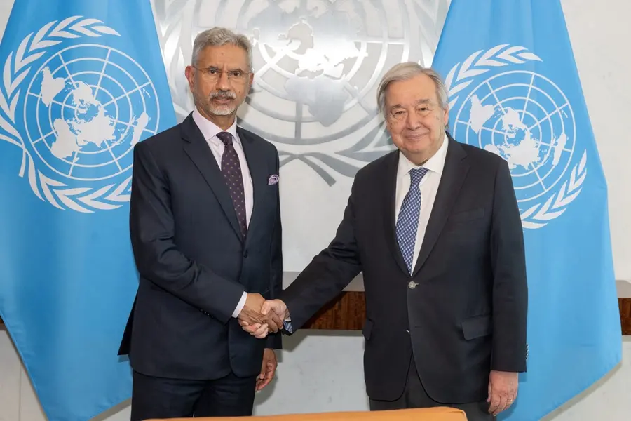 EAM S. Jaishankar meets UN Chief Guterres