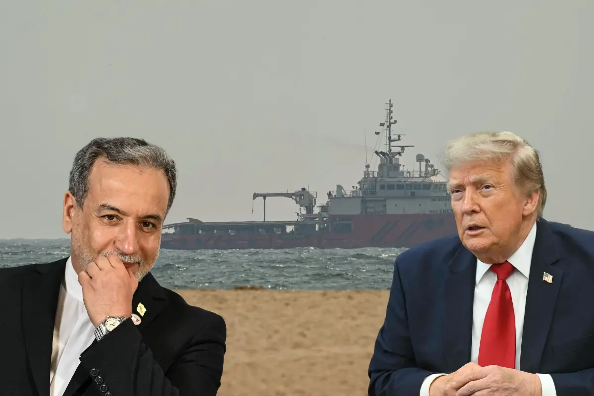 The Strait of Hormuz (Background), Iranian Foreign Minister Abbas Araghchi and US President Donald Trump.| Photo: AFP