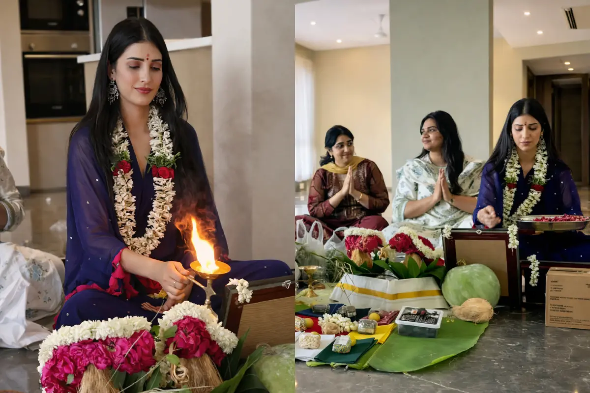 ശ്രുതി ഹാസന്റെ ഗൃഹപ്രവേശന ചടങ്ങിൽ നിന്ന് | Photos: instagram