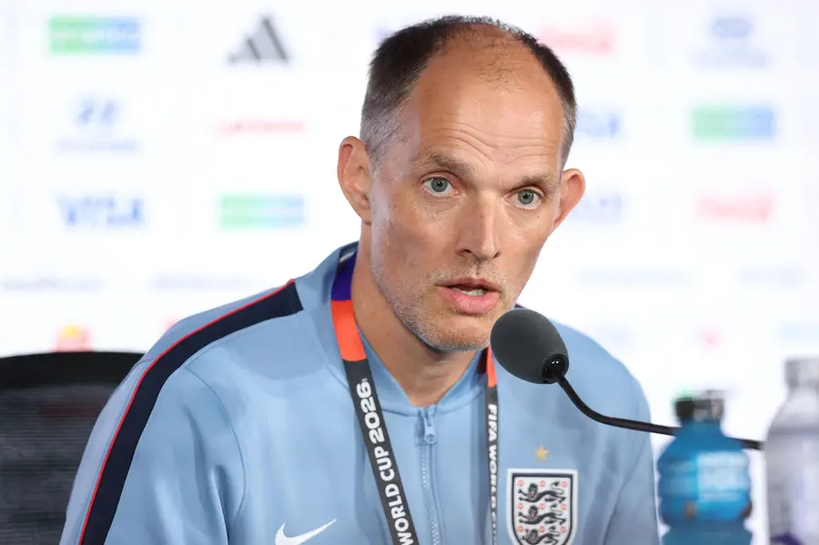 Thomas Tuchel, Manager of England, attends a press conference one day ahead of the FIFA World Cup 2026 semi-final match