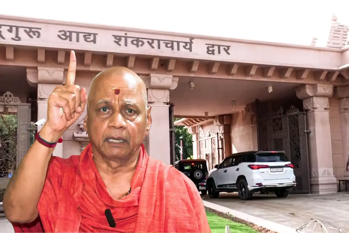Treasurer of the Shri Ram Janmabhoomi Teerth Kshetra Trust, Govind Dev Giri arrives at the Ram Temple premises, in Ayodhya.| Photo: ANI