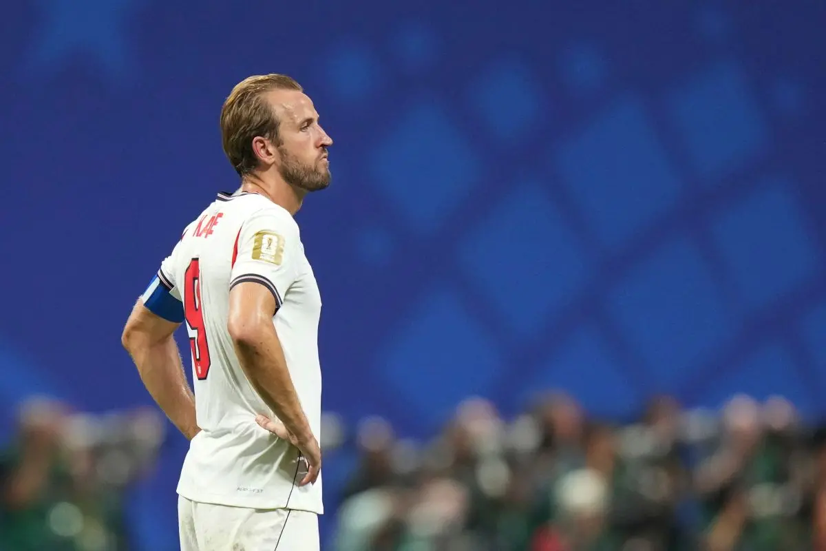 England's Harry Kane (9) reacts after the World Cup semifinal football match between England and Argentina | Photo: AP