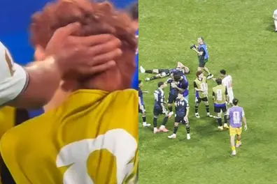 Ugly scenes in Atlanta: Jude Bellingham involved in post-match melee after England’s World Cup exit | WATCH