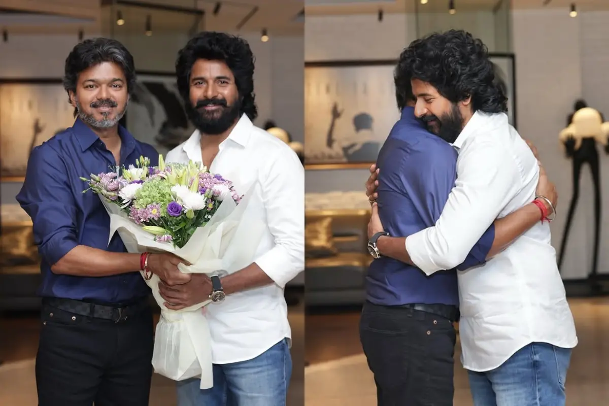 ശിവകാര്‍ത്തികേയന്‍ വിജയ്‌ക്കൊപ്പം | Photo: Instagram/ Sivakarthikeyan Doss