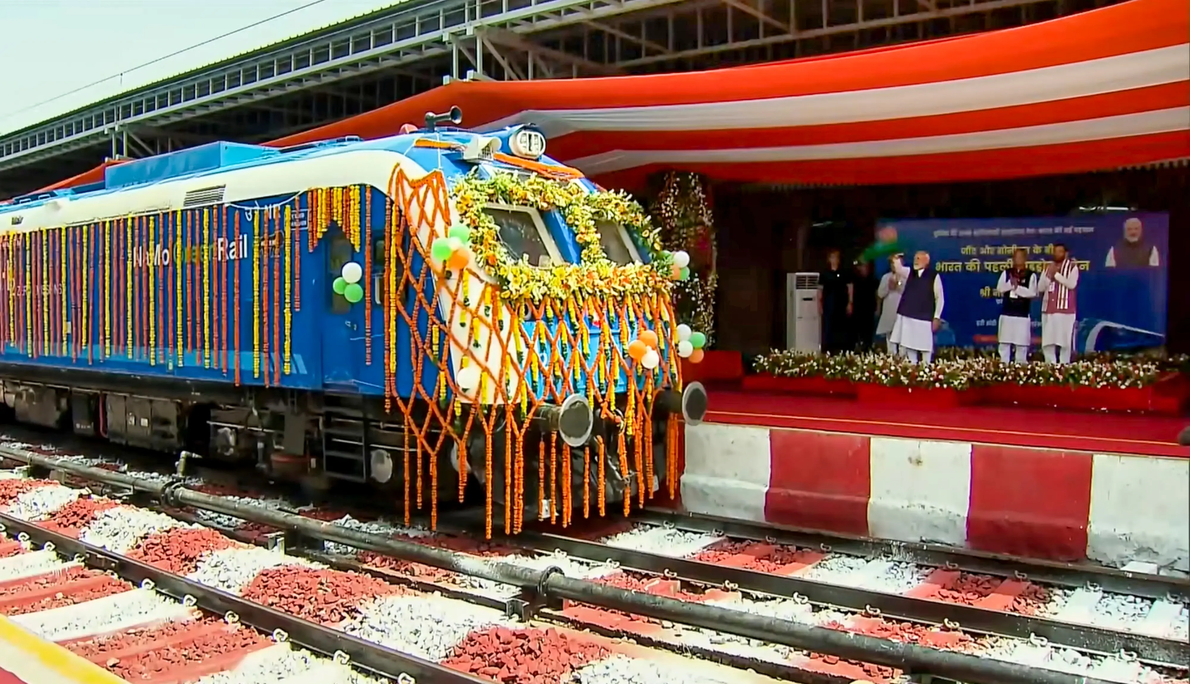 Prime Minister Narendra Modi flags off India's first hydrogen-powered train | PTI