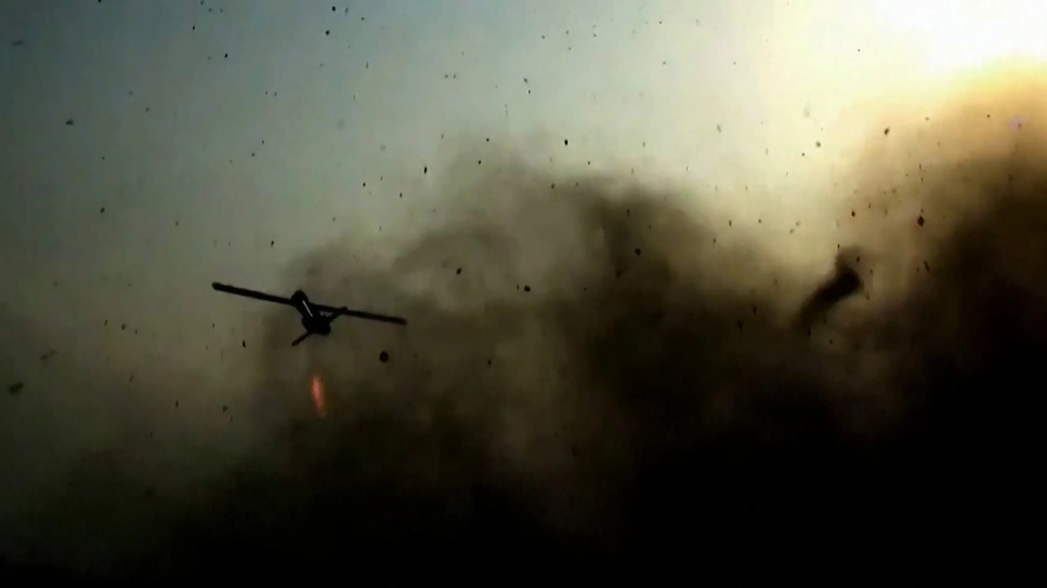 Video footage released by Iran's Revolutionary Guards (IRGC)'s Sepah News website allegedly shows a drone being launched from an undisclosed location towards US targets