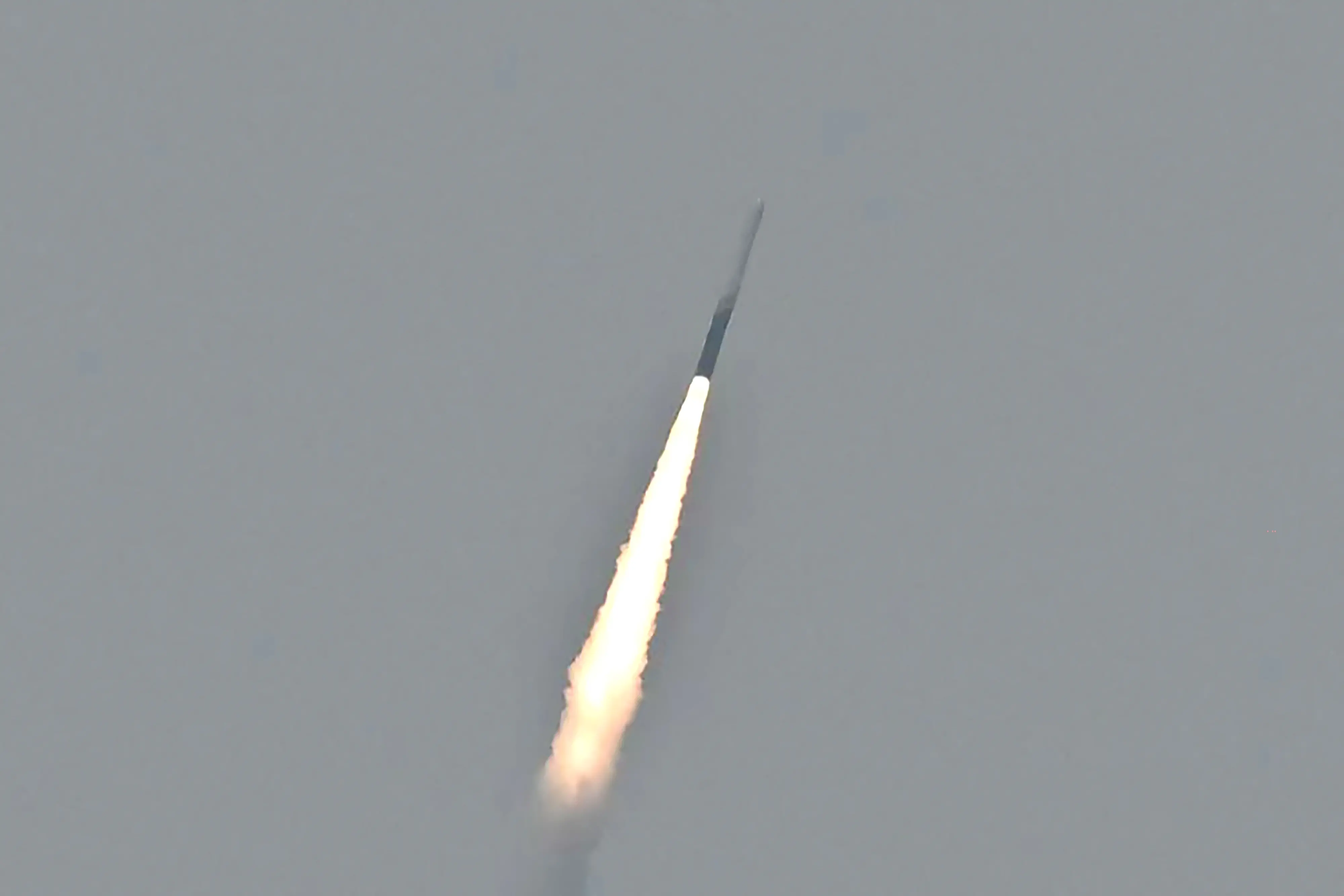 India's first privately developed orbital-class rocket, Vikram-1, launched from the Satish Dhawan Space Centre in Sriharikota.| Photo: SCreengrab from ANI video.