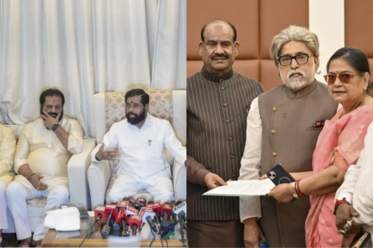 Eknath Shinde with newly joined Shiv Sena MPs, Om Birla meets rebel TMC MPs
