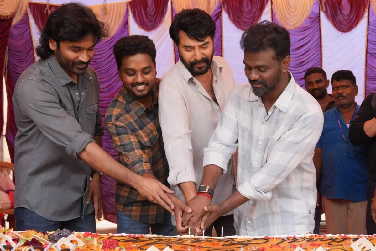 'ഓം' സെറ്റിൽ നടന്ന ആഘോഷത്തിൽനിന്ന് | Photo: Facebook/ Mammootty