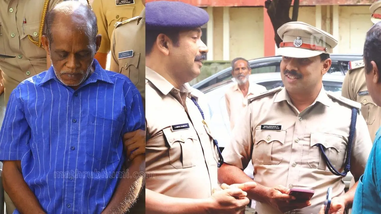 നെന്മാറ ഇരട്ടക്കൊലക്കേസിൽ പ്രതി ചെന്താമരയ്ക്ക് വധശിക്ഷ വിധിച്ചതറിഞ്ഞ് പാലക്കാട് ജില്ലാ അഡീഷണൽ സെഷൻസ് കോടതി നാലിൽ എത്തിയ ജില്ലാ പോലീസ് മേധാവി എ. അബ്ദുൾ റാഷി അന്വേഷണ ഉദ്യോഗസ്ഥൻ എൻ. മുരളീധരനോട് സംസാരിക്കുന്നു.