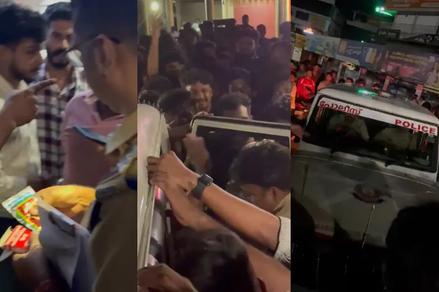 ഔദ്യോഗിക വാഹനത്തിൽ മദ്യവും ചീട്ടും; പോലീസുകാരെ തടഞ്ഞുവെച്ച സംഭവത്തിൽ 200 പേർക്കെതിരെ കേസ്