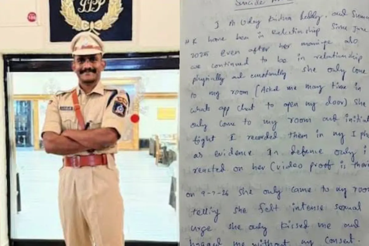 The IPS trainee, Uday Krishna Reddy, confessed he was in a relationship with the probationer who accused him of harassment