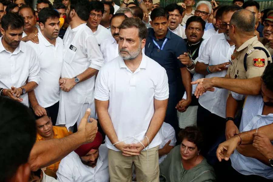 Rahul Gandhi leads surprise protest march towards PM residence using Kharge birthday gathering as cover