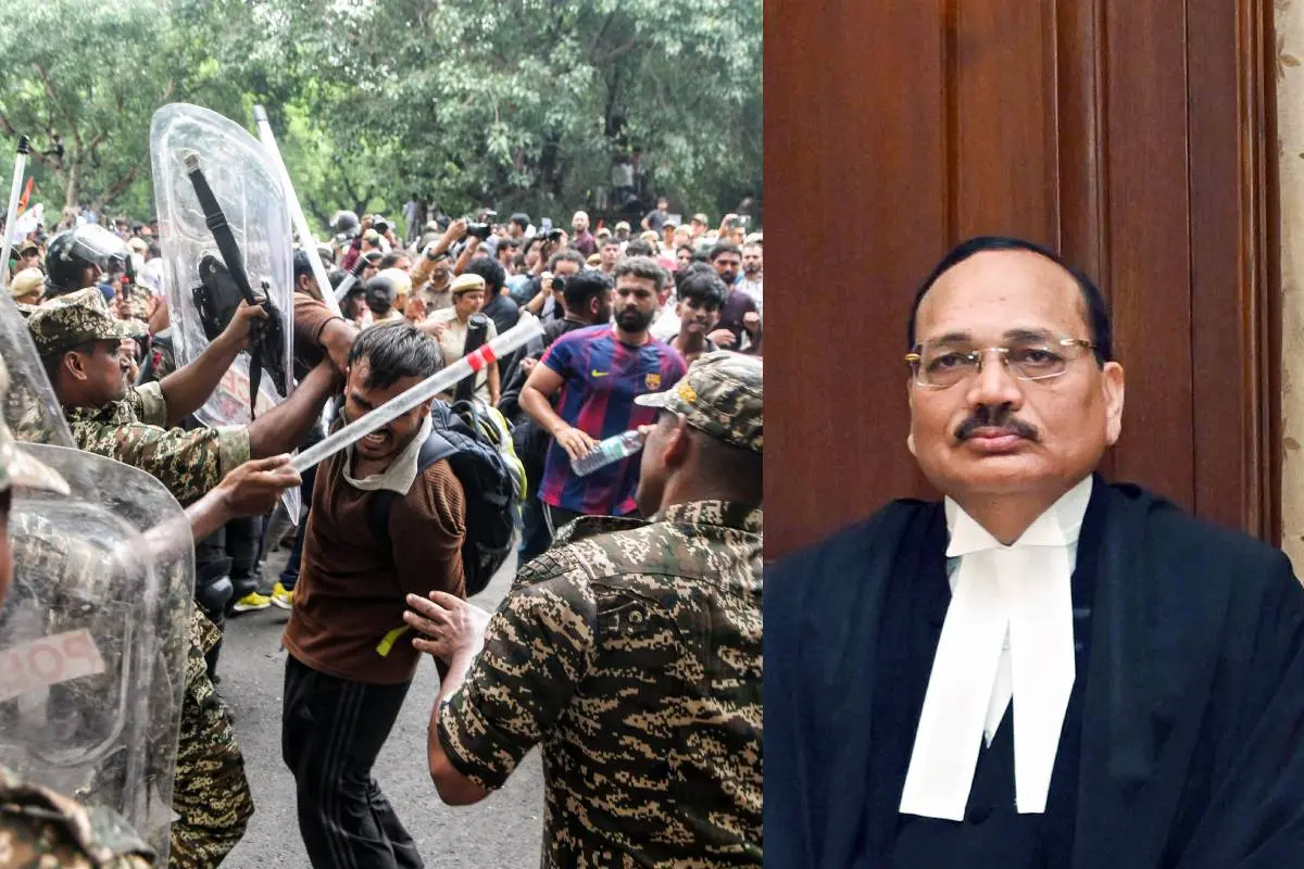 സിജെപി പ്രതിഷേധത്തിനിടെയുള്ള പോലീസ് ഇടപെടല്, ചീഫ് ജസ്റ്റിസ് സൂര്യകാന്ത് |ഫോട്ടോ:ANI