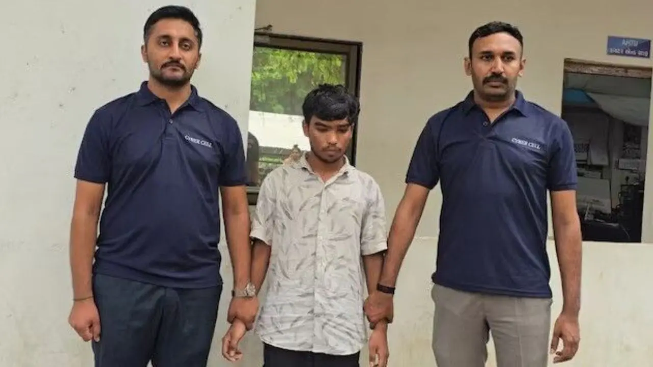 രോഹിത് വിരേന്ദ്രസിൻഹ് ശാക്യ പോലീസ് കസ്റ്റഡിയിൽ | Image credit: @IndianTechGuide X