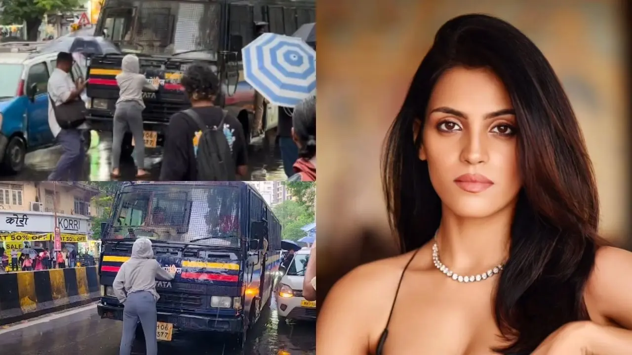 റിയ യാദവ് പോലീസ് വാൻ തടയുന്ന വൈറൽ വീഡിയോയിലെ ദൃശ്യം | റിയ യാദവ് | Image credit: @rhiyaahir instagram