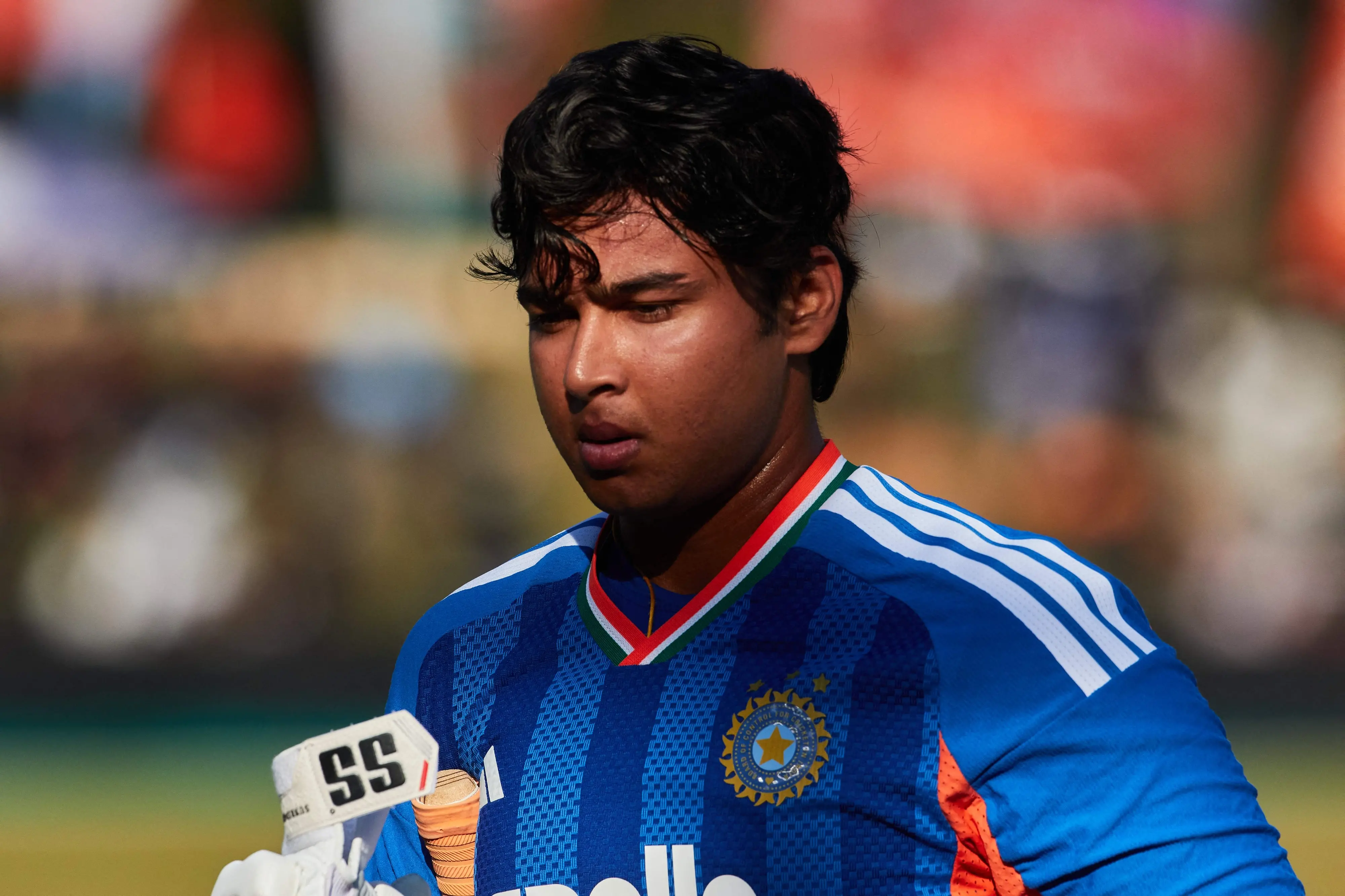 India's Vaibhav Sooryavanshi walks back to the pavilion after his dismissal during the first match in the One Day International cricket series played between Zimbabwe and India at Harare Sports Club on July 23, 2026 in Harare.| Photo: AFP