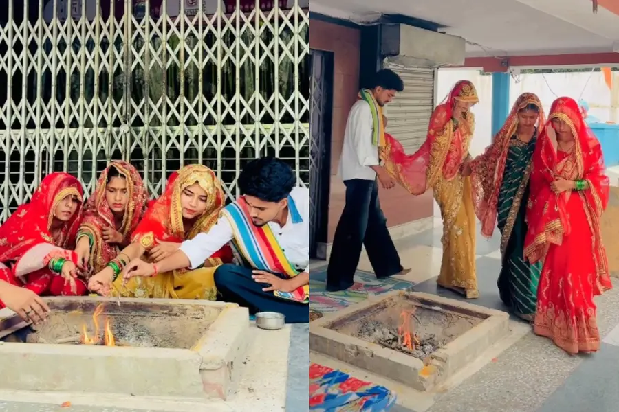 Three Influencer Sisters Marry Their Cameraman in Uttar Pradesh to Avoid Being Separated