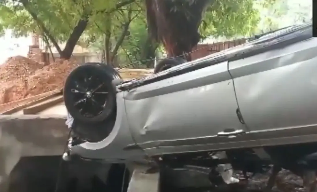 Car involved in the accident in Delhi | ANI Video