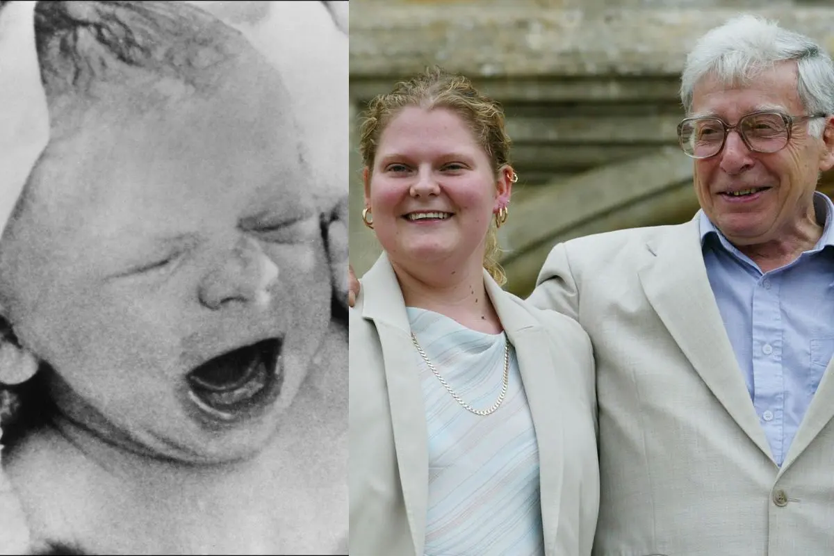 World's first IVF baby Louise Brown (1978 photo), Louise Brown with Dr Robert Edwards | Photo: AFP, AP