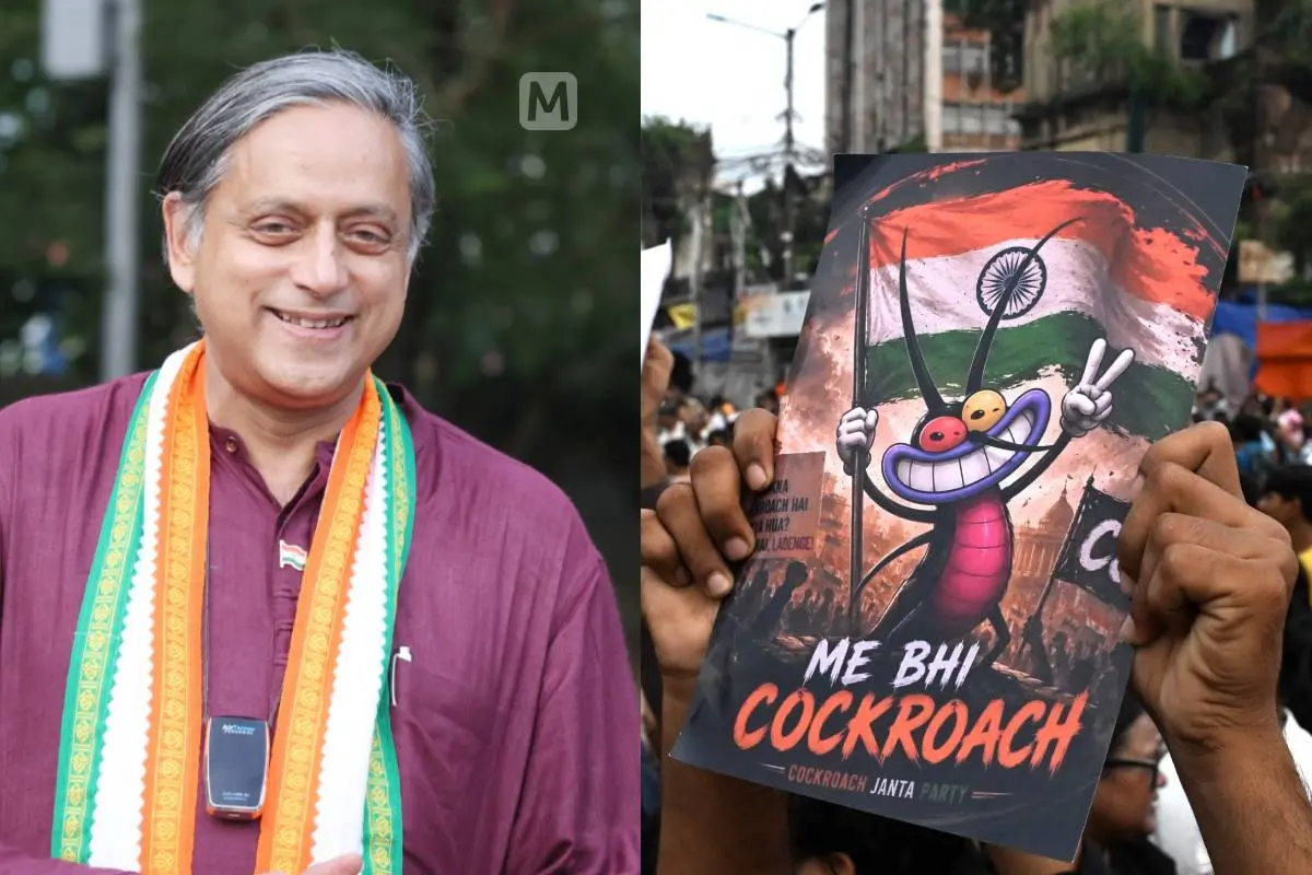 ശശി തരൂർ, സിജെപി പ്രതിഷേധത്തിൽനിന്ന് | ഫോട്ടോ: ബി. മുരളീകൃഷ്ണൻ\ മാതൃഭൂമി, AFP