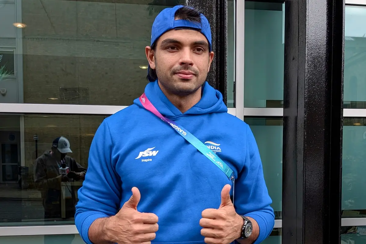 India's Neeraj Chopra ahead of the marquee men's javelin event at the Commonwealth Games 2026 | Photo: PTI