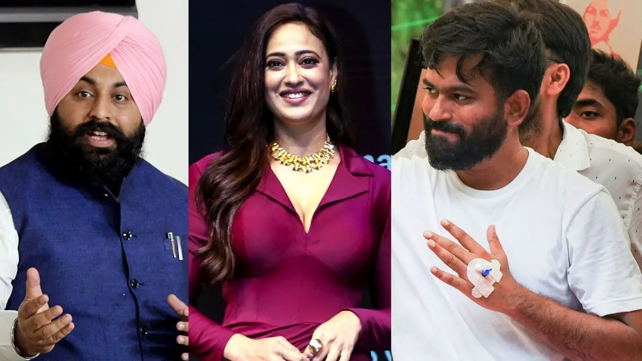 ഹർജോത് സിങ് ബെയ്ൻസ് Photo: ANI | ശ്വേത തിവാരി | അഭിജീത് ദിപ്കെ | Photos: PTI