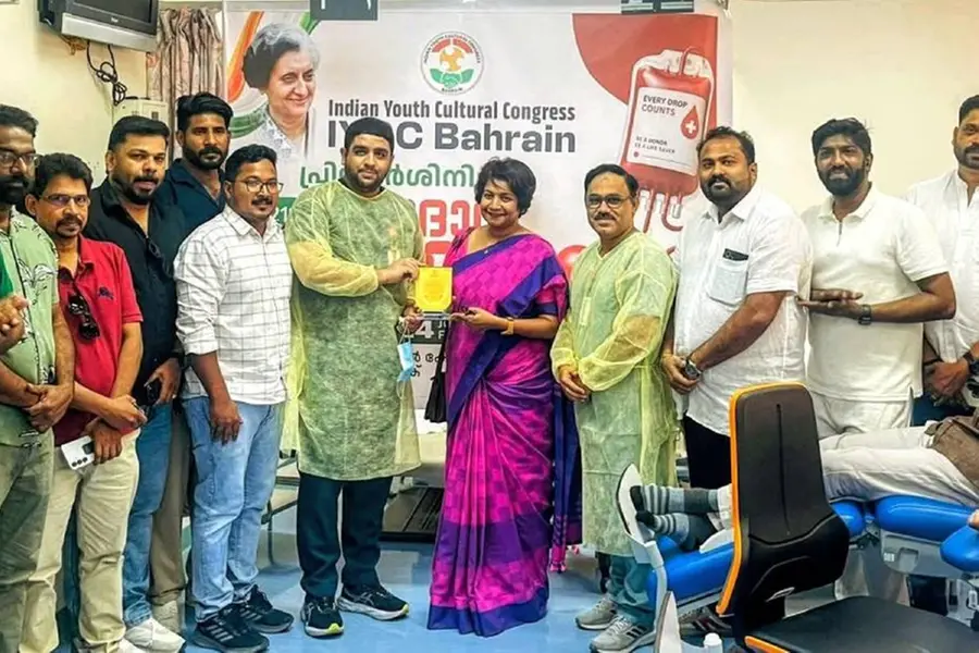 ഐ.വൈ.സി.സി ബഹ്റൈൻ 'ഇന്ദിരാ പ്രിയദർശിനി' രക്തദാന ക്യാമ്പ് സംഘടിപ്പിച്ചു